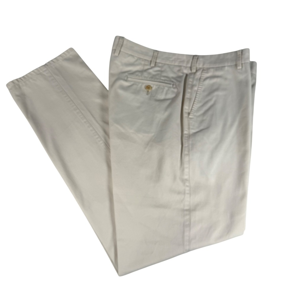 Peter Millar Classic Fit Chinos Khakis Ivory Mens Size 38 Cotton Preppy Business